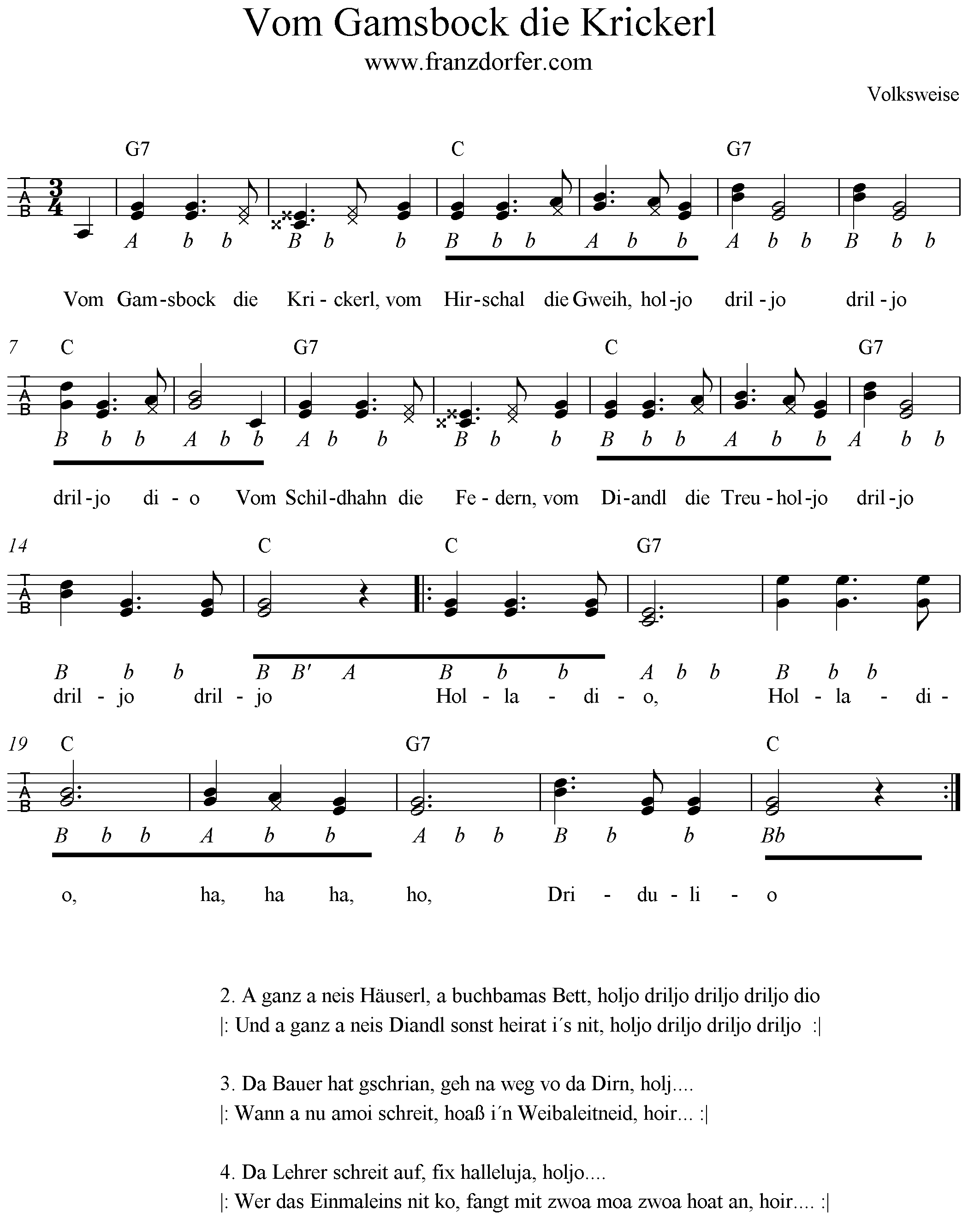 Griffschrift, Vom Gamsbock des Krickerl